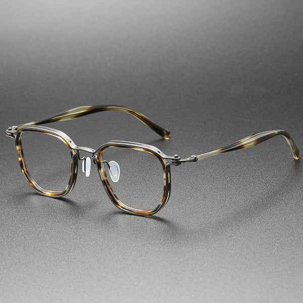 Larkin Retro Titanium Square Glasses Frame