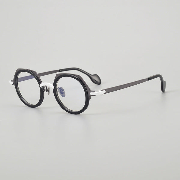 Mealo Retro Round Titanium Glasses Frame