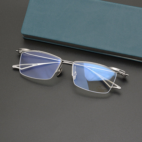 Retro Titanium Square Glasses Frame 1676
