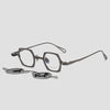 Hal Titanium Vintage Eyeglasses Frame With Sunglasses Clips