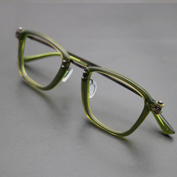 Retro Titanium Square Glasses Frame SC8188