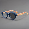 Vintage Retro Round Acetate Anti-Blue Light Photochromic Reading Glasses - LHBS2501