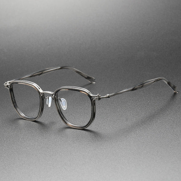 Larkin Retro Titanium Square Glasses Frame