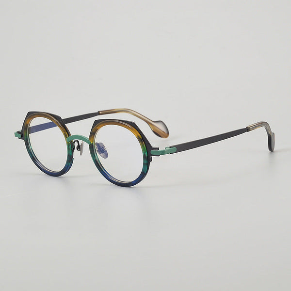 Mealo Retro Round Titanium Glasses Frame