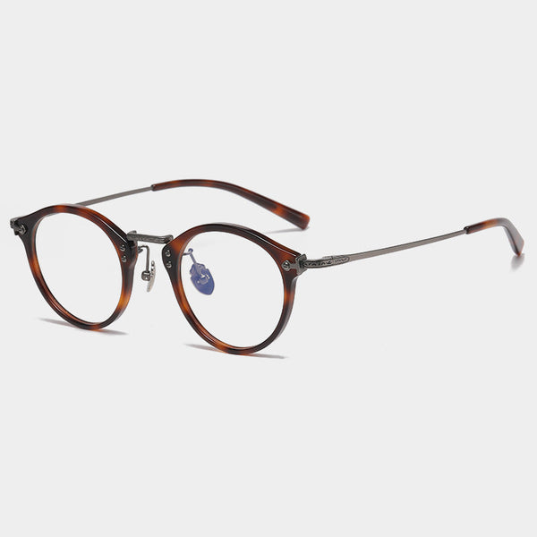 Rhodus Retro Round Ultra-light Titanium Glasses Frame