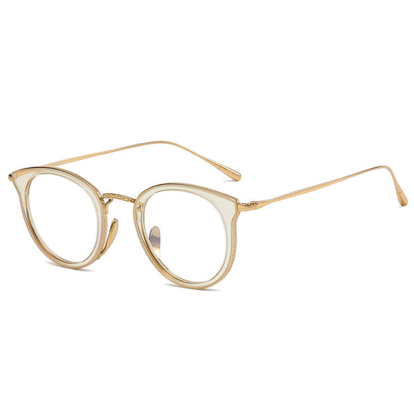 Titanium Vintage Round Eyeglasses Frames KMN1110 KMN1111
