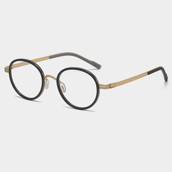 Romel Retro Oval Titanium Business Glasses Frame