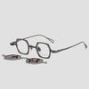 Luz Titanium Vintage Eyeglasses Frame With Sunglasses Clips