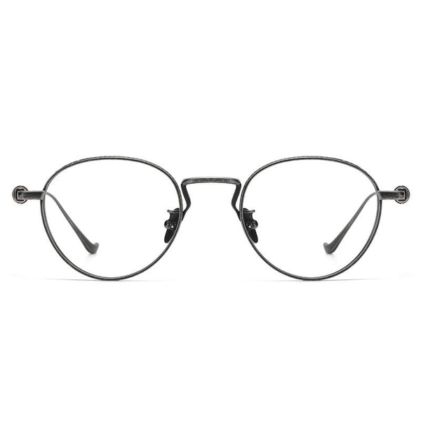 Titanium Vintage Round Eyeglasses Frames BUBBA-A