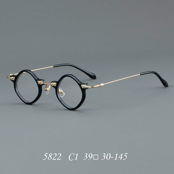 Diamond Frame Plate Glasses Retro Eye Frame Metal Flat 5822