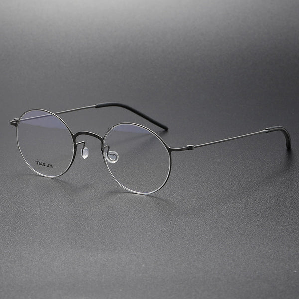 Titanium Vintage Round Eyeglasses Frames 5504