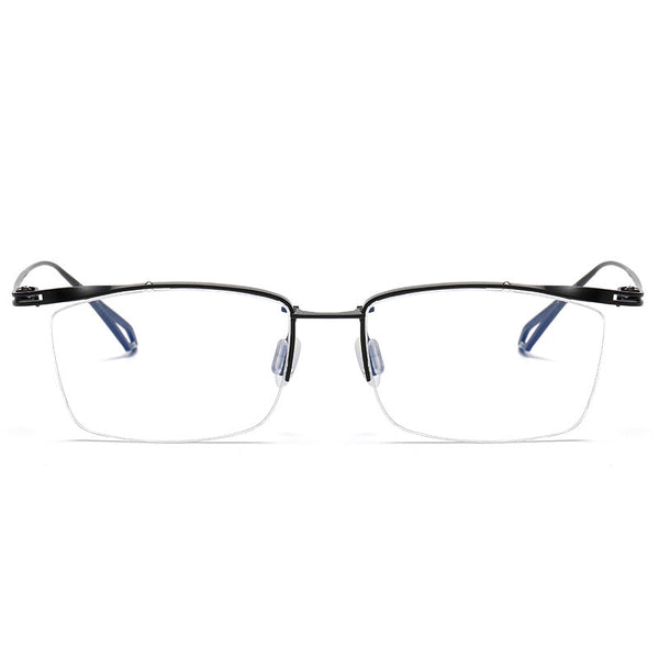Lynch Versatile Rectangle Pure Titanium Half-frame Glasses Frame