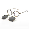 Daly Titanium Vintage Eyeglasses Frame With Sunglasses Clips
