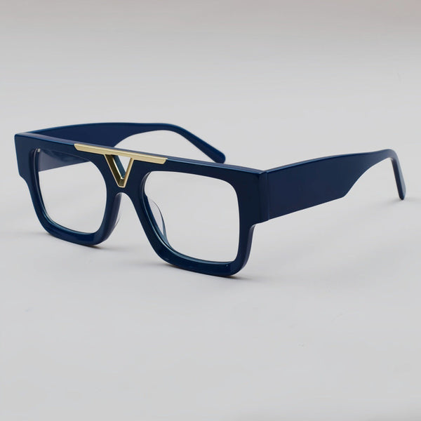 Cho Double-bridge Retro Acetate Aviator Glasses Frame