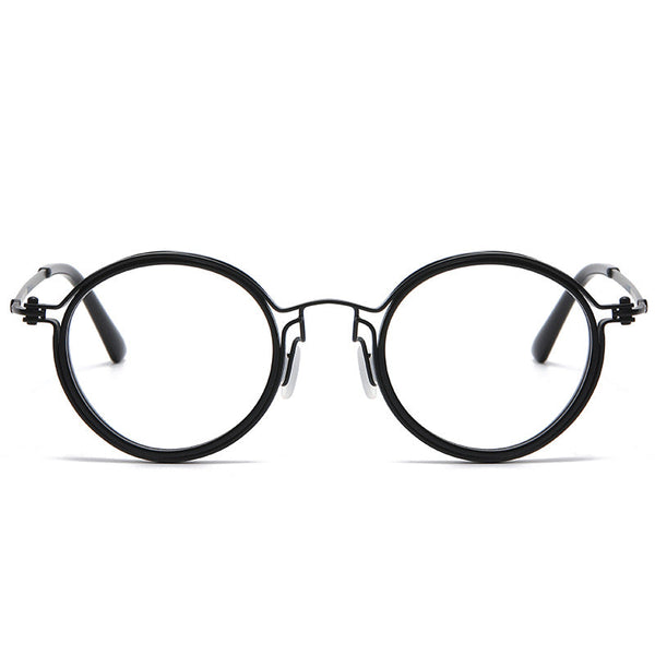 Titanium Vintage Round Eyeglasses Frames XFS9638