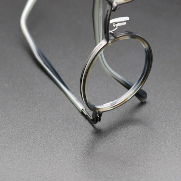 Titanium Vintage Round Eyeglasses Frames SC0327