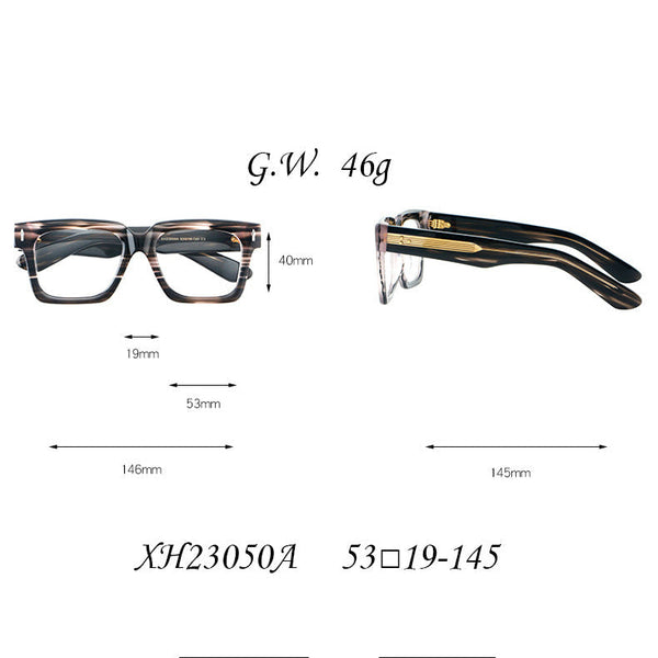 Norm Vintage Square Acetate Glasses Frame 23050