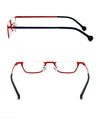 Pure Titanium Square Half Rim Eyeglasses Frame - CM185851