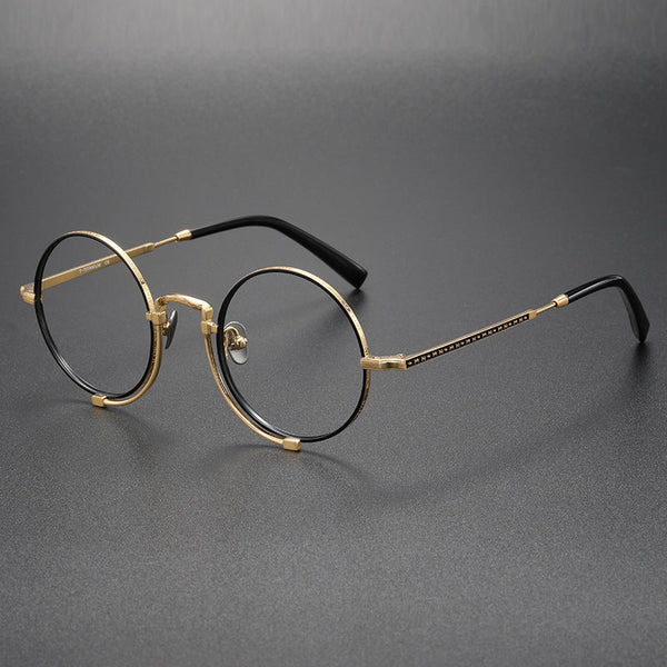Titanium Vintage Round Eyeglasses Frames 1013H