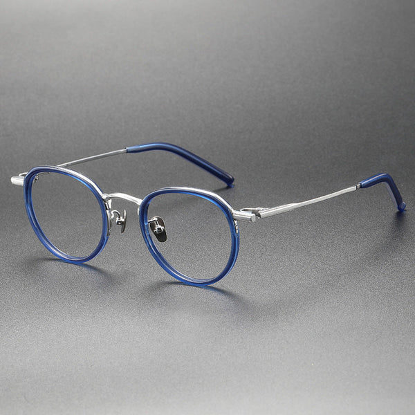 Titanium Vintage Oval Eyeglasses Frames M43