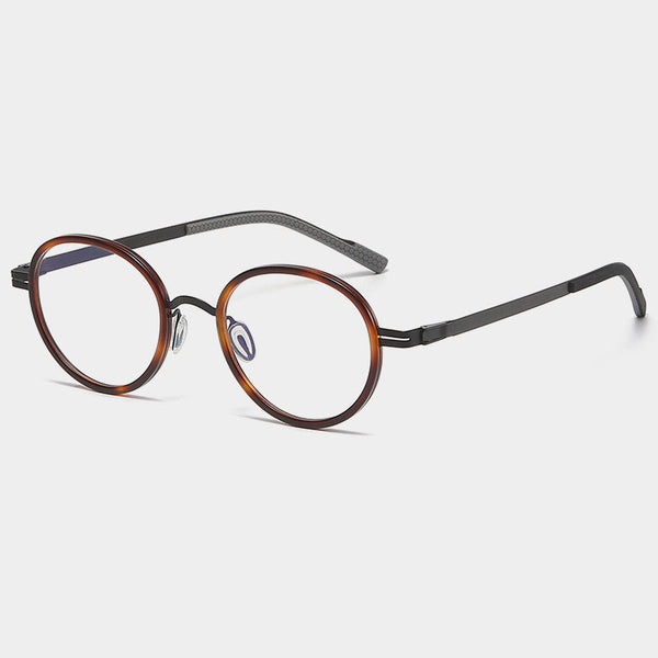 Romel Retro Oval Titanium Business Glasses Frame