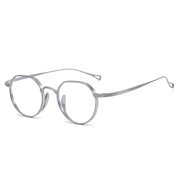 Titanium Geometric glasses FrameKMN-9916