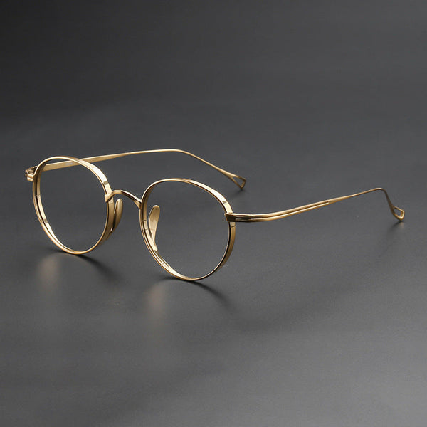 Titanium Vintage Oval Glasses Frame 10518
