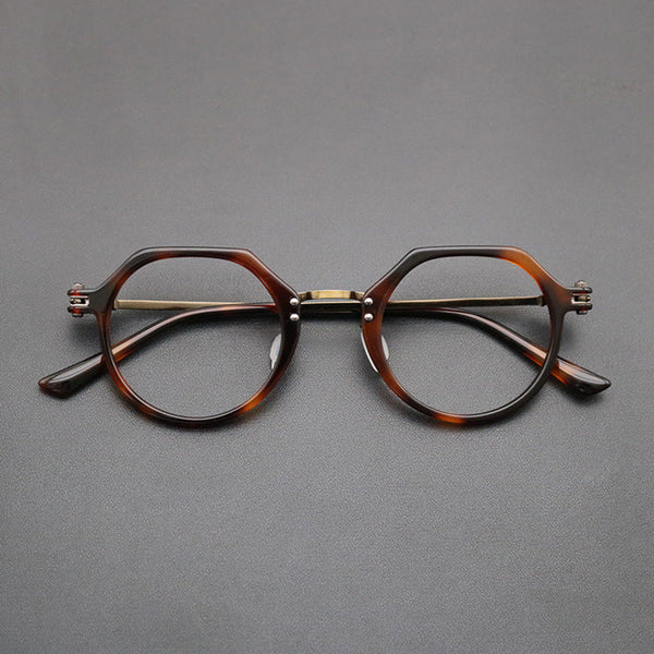 Titanium Geometric Glasses Frame SC8190