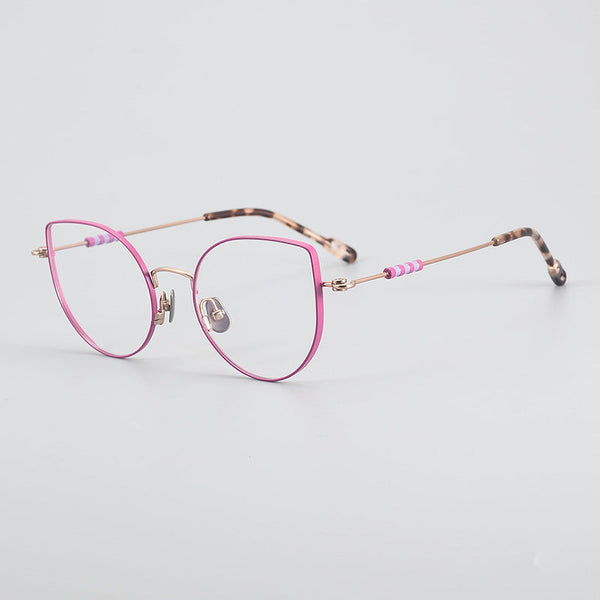 Jessy Fashion Women's Ultra Light Titanium Cat Eye Glasses Frame