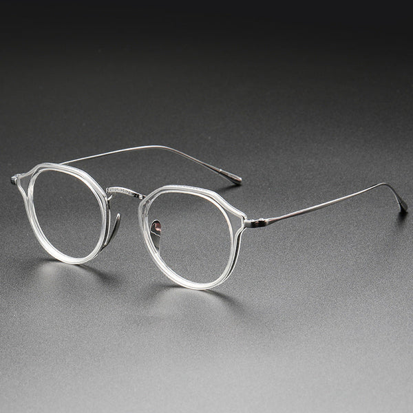 Titanium Vintage Geometric Eyeglasses Frames KMN1113