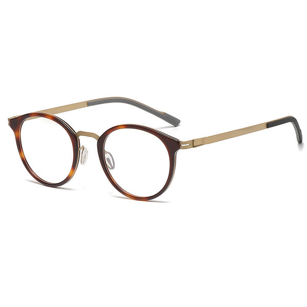 Zelma Retro Oval Titanium Glasses Frame