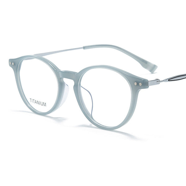 Zylan Retro Oval Titanium Glasses Frame