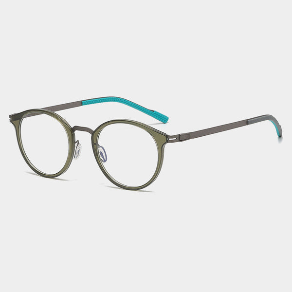 Zelma Retro Oval Titanium Glasses Frame
