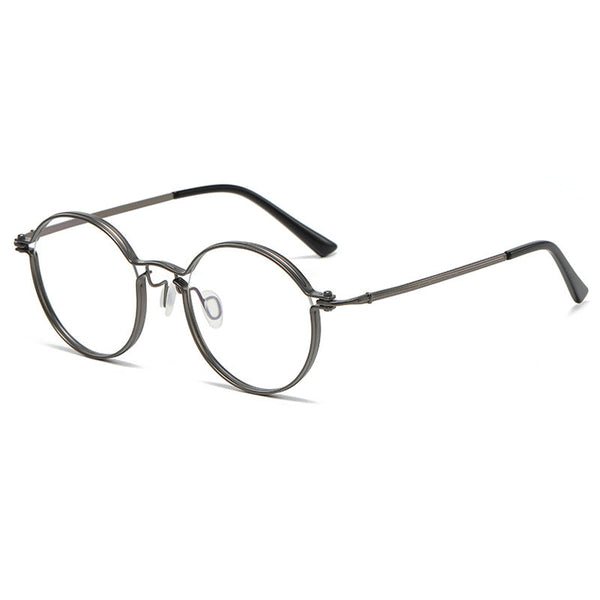 Shi Retro Round Titanium Glasses Frame