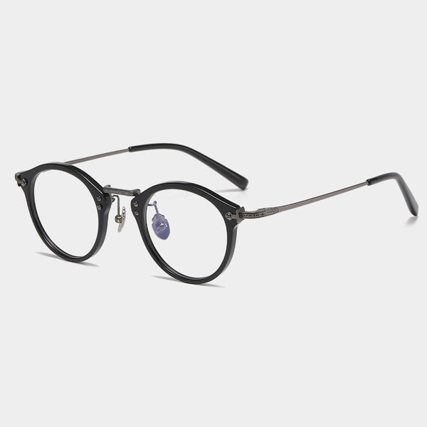 Rhodus Retro Round Ultra-light Titanium Glasses Frame