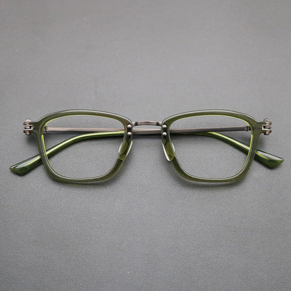 Retro Titanium Square Glasses Frame SC8188