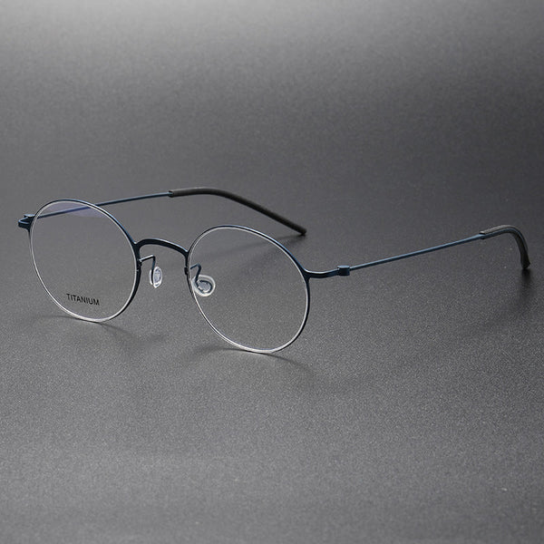 Titanium Vintage Round Eyeglasses Frames 5504