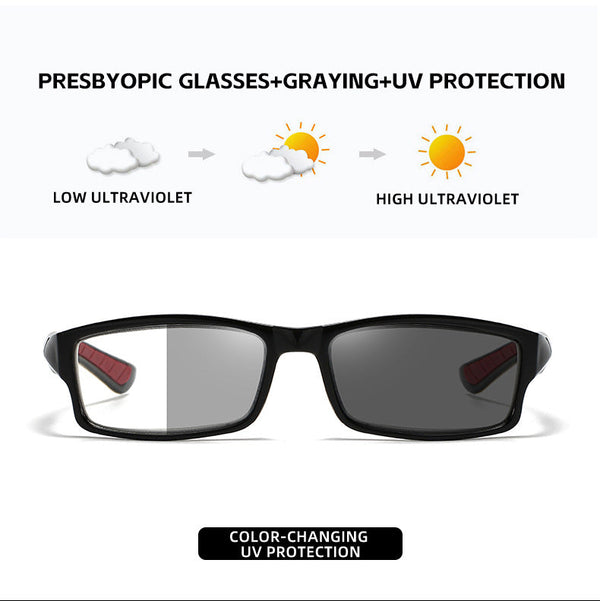 Ultralight Sports Multifocal Reading Glasses – Progressive, Photochromic, Blue Light Blocking- CML049-2