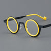 Titanium round frame plate glasses 76868