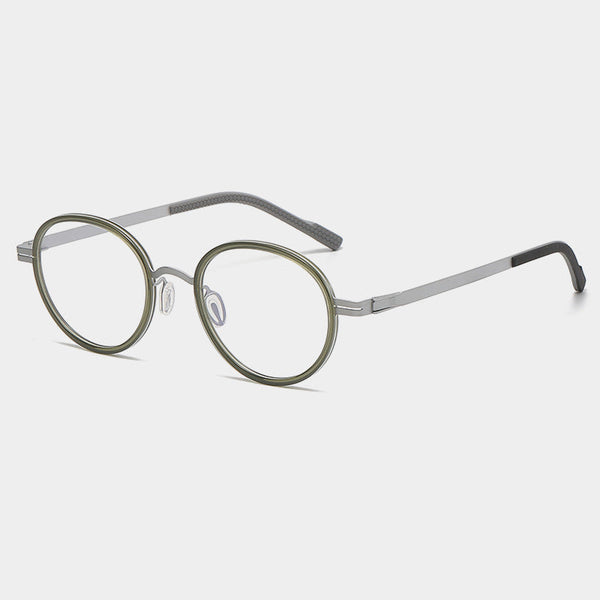 Romel Retro Oval Titanium Business Glasses Frame