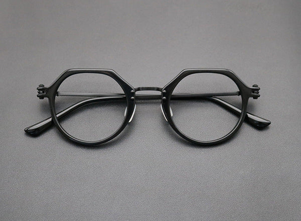 Titanium Geometric Glasses Frame SC8190
