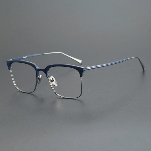 Retro Titanium Square Glasses Frame WALOORF