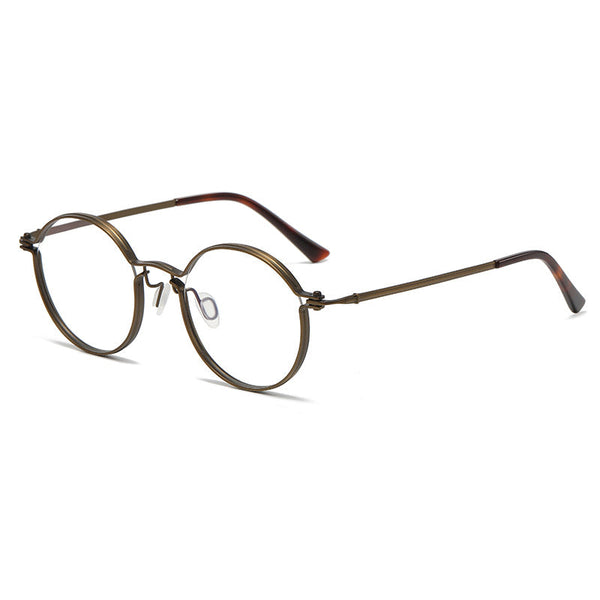 Shi Retro Round Titanium Glasses Frame
