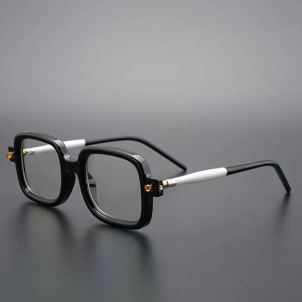 Wellington Vintage Retro Rectangle Acetate Optical Glasses Hyperopia Anti-Blue Light Reading Glasses