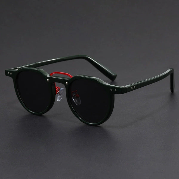 Acetate Retro Steampunk Polarized Sunglasses - CMS1030