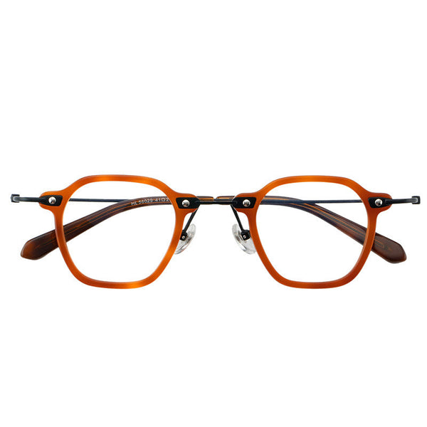 New small round frame plate glasses 86029