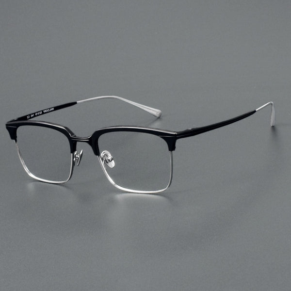 Retro Titanium Square Glasses Frame WALOORF