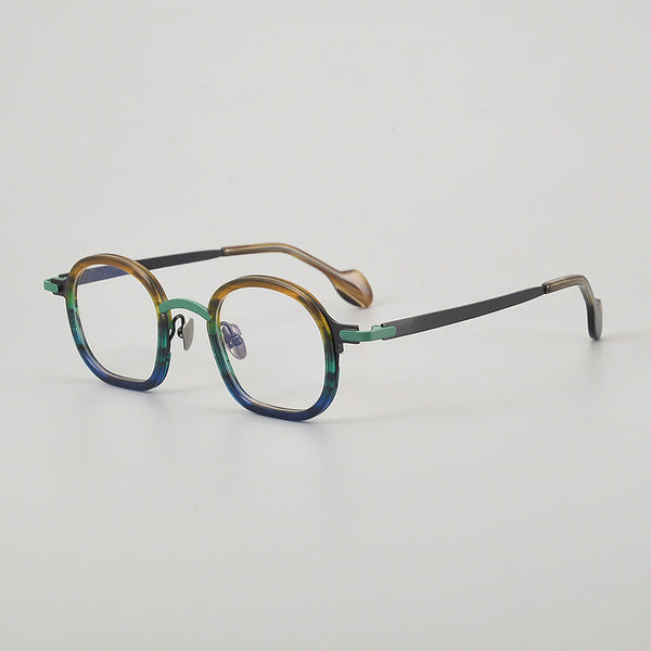Naza Retro Polygon Titanium Glasses Frame