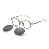 Cha Titanium Vintage Eyeglasses Frame With Sunglasses Clips
