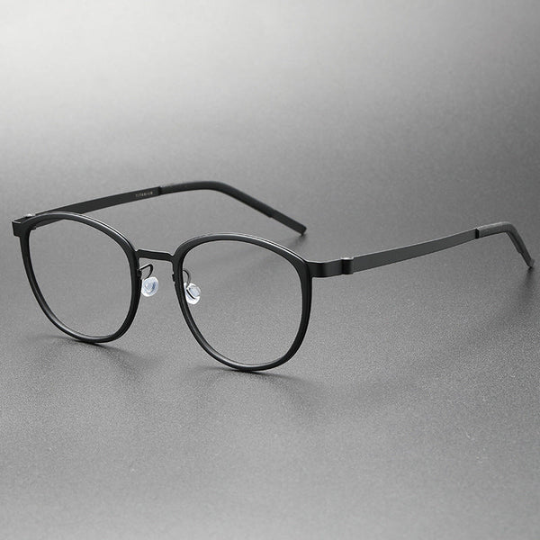 Titanium Vintage Oval Eyeglasses Frames 9737